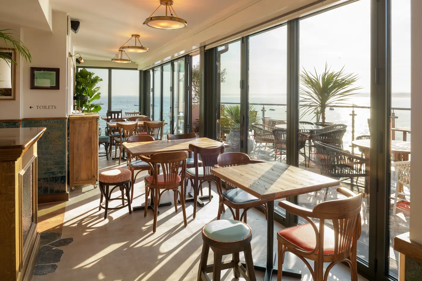 Hotel Bar, Pub, Restaurant, Pedn Olva, St Ives, Bifold Doors, Sea Views